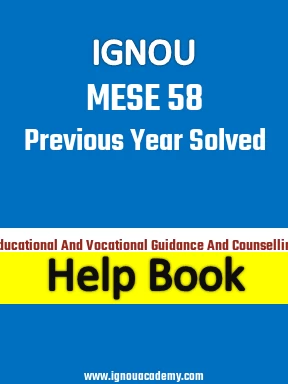 IGNOU MESE 58 Previous Year Solved Question Paper
